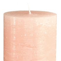 Artikel Lichtroze pilaarkaarsen, geheel roze, 85×200 mm, lange brandduur, set van 2, hoogwaardige tafeldecoratie voor feesten