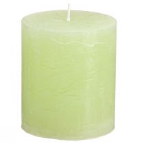 Artikel Stoerkaarsen effen kaarsen limoengroen 70×80mm 4 st