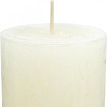 Artikel Stompkaarsen Rustieke effen adventskaarsen wit 70/110mm 4 st