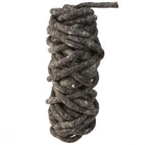 Artikel Stylo viltkoord schapenwol opgerold grijs 10mm 15m