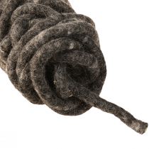 Artikel Stylo viltkoord schapenwol opgerold grijs 10mm 15m