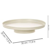 Artikel Decoratief dienblad van 30 cm met metalen schotel voor plantendecoratie