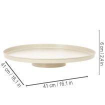 Artikel Decoratief metalen bloemenbord, rond, 41 cm, tafeldecoratie