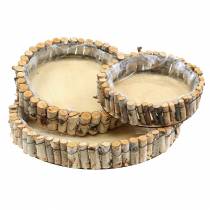 Artikel Ronde bak voor het planten van naturel berken Ø23/31/41cm set van 3