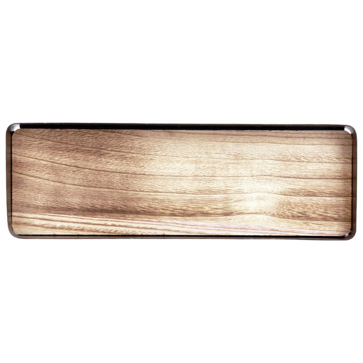 Decoratief dienblad metaal hout metalen dienblad houten voet 40x13x3cm