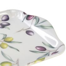 Artikel Dienblad olijf tafeldecoratie zomer melamine 21x13x1,5cm