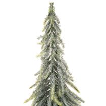 Artikel Kunstmatige kerstboom, met ijslaag, decoratieve boom op een houten voet voor winterdecoratie en kerst, 75 cm