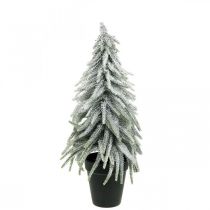 Decoratieve dennenboom met sneeuw, adventsdecoratie, dennenboom in pot H37cm