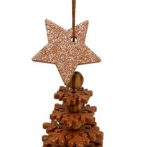 Artikel Kerstboom om op te hangen, Kerstversiering, Kerstboomversiering koper H12cm 29cm