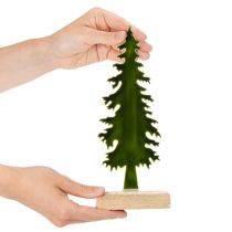 Artikel Decoratieve kerstboom op een houten standaard, 26 cm