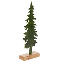 Artikel Decoratief kerstboombeeldje met houten voet, 36 cm