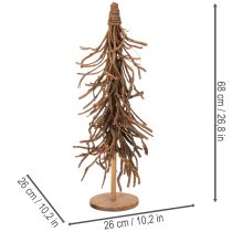 Artikel Decoratieve boom gemaakt van wilgentakken op een houten voet, 68 cm.