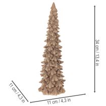 Artikel Decoratieve, met kunstsneeuw bedekte kerstboom voor winterdecoratie, 34 cm