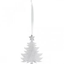Artikel Kerstboomhanger, adventsdecoratie, metalen decoratie voor Kerstmis, zilver 20,5×15,5cm