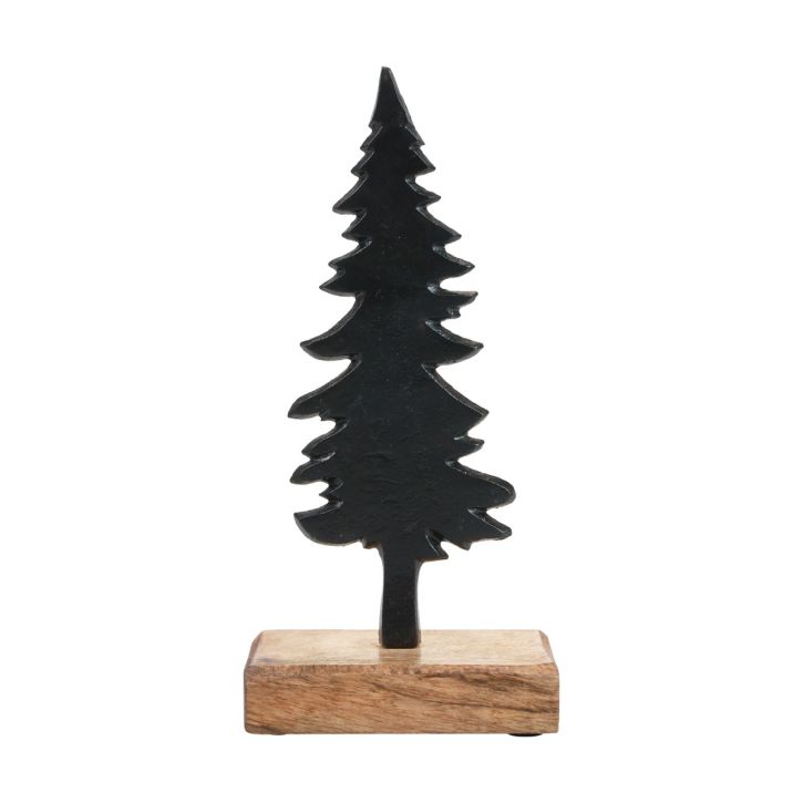 Artikel Kerstdecoratie kerstboom hout metalen tafeldecoratie H22cm