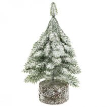 Dennenboom met sneeuw, kerstversiering, decoratieve dennenboom H14cm