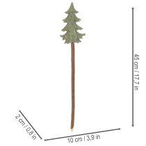 Artikel Decoratieve kerstboom op een stokje voor bloempotten en hoge bloemstukken, 45 cm, 6 stuks