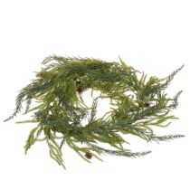 Artikel Kunstmatige dennentakkenkrans met dennenappels voor adventsdecoratie, 218 cm
