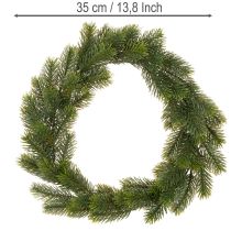 Artikel Kunstmatige dennenkrans in groen voor deurdecoratie, 35 cm