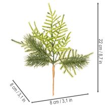 Artikel Kunstmatige dennentak voor feestelijke decoratie, 22 cm, 2 stuks