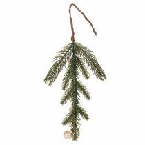 Artikel Kunstmatige dennentak met witte mini-kerstballen, 46 cm, 2 stuks