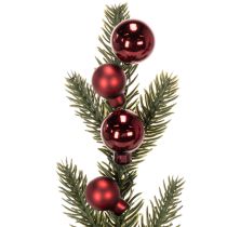 Artikel Kunstmatige dennentak met kerstballen, 48 cm, 2 stuks