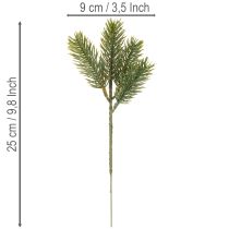 Artikel Kunstmatige groene dennentakken voor winterdecoratie, 25 cm, 24 stuks