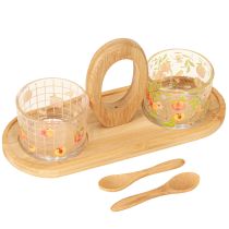 Artikel Tapasset motief perzik tafeldecoratie zomer 23×9×10,5cm