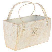 Artikel Metalen tas, decoratieve verpakking, rechthoekig, 26 cm, goudkleurig