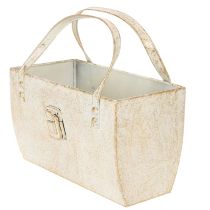 Artikel Metalen tas, decoratieve verpakking, rechthoekig, 26 cm, goudkleurig
