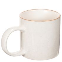 Artikel Keramische mok met huismotief en reliëfpatroon, 9 cm