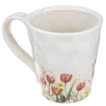 Artikel Keramische plantenpot met bloemenmotief voor een nostalgische lentedecoratie, voor plantenliefhebbers, 10,5 cm