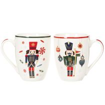 Artikel Kerstmok met notenkraker- en zuurstokmotief, 10 cm, 2 stuks