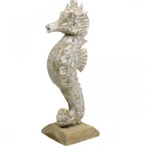 Artikel Seahorse Deco Wit Hout Maritieme Decoratie Deco Figuur H38cm