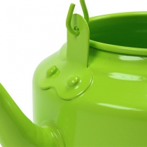 Artikel Decoratieve theepot metaal appelgroene plantenbak Ø20cm H15cm