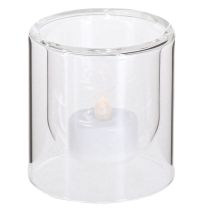 Artikel Theelichthouder Glas Lantaarn Helder Ø7.5cm H8cm 4 st.