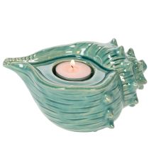 Artikel Theelichthouder in de vorm van een schelp, decoratief voor tafelkaarsen, badkamer en woonkamer, 16 cm