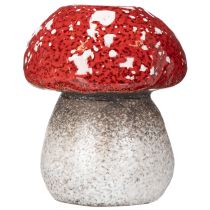 Artikel Decoratieve paddenstoel, vliegenzwam, theelichthouder als tafeldecoratie, 9 cm