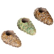 Artikel Kandelaars met dennenappeldesign, 8 cm, 3 stuks