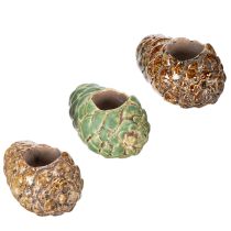 Artikel Theelichthouder in de vorm van een dennenappel, 8 cm, 3 stuks