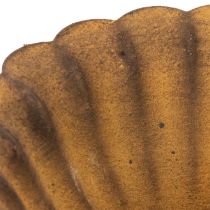 Artikel Vintage theelichthouder, klein schaaltje, roestkleurig metaal, Ø10cm, H4,5cm