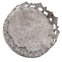 Artikel Theelichthouder om in te steken vintage Ø7cm H7,5cm grijs 4 st