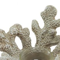 Artikel Theelichthouder koraal decoratie maritiem grijs Ø12cm H8cm