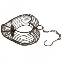 Artikel Waxinelichthouder metaal hangende decoratie roest decoratie hart 22×7×20cm