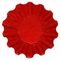 Artikel Decoratieve schaal bakvorm emaille look rood, goud Ø12,5cm H4cm