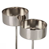 Artikel Theelichthouder om adventskrans op te plakken zilver Ø4cm 8 st