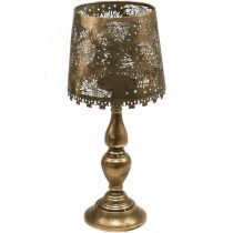 Theelichtlamp kaarshouder vloerlamp vintage metaal Ø25cm H57.5cm