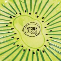 Artikel Ronde keramische borden met kiwi-motief, geschikt voor de eettafel of keuken, 16 cm, 2 stuks