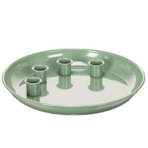 Artikel Adventskrans met kaarsenhouder, groen, met vier kaarsenhouders, 24 cm