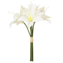 Artikel Kunstmatige witte tijgerlelies voor vazen en bloemstukken, bosje van 6 bloemen (29 cm).